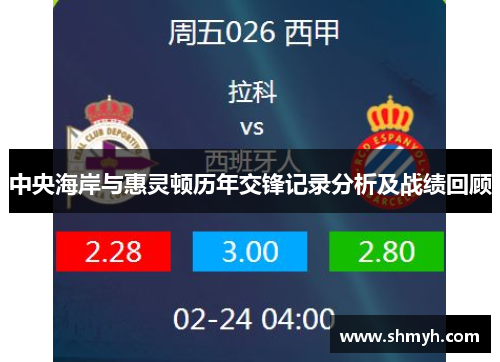 中央海岸与惠灵顿历年交锋记录分析及战绩回顾